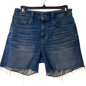 J. Crew Dark Blue Frayed Jean Shorts Size 27
